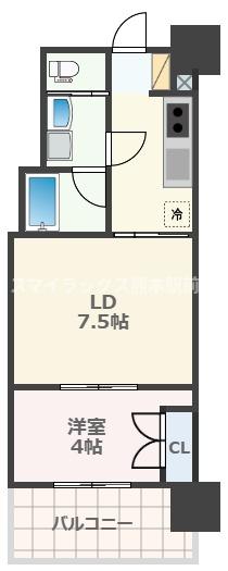 RJRプレシア熊本駅前の間取り