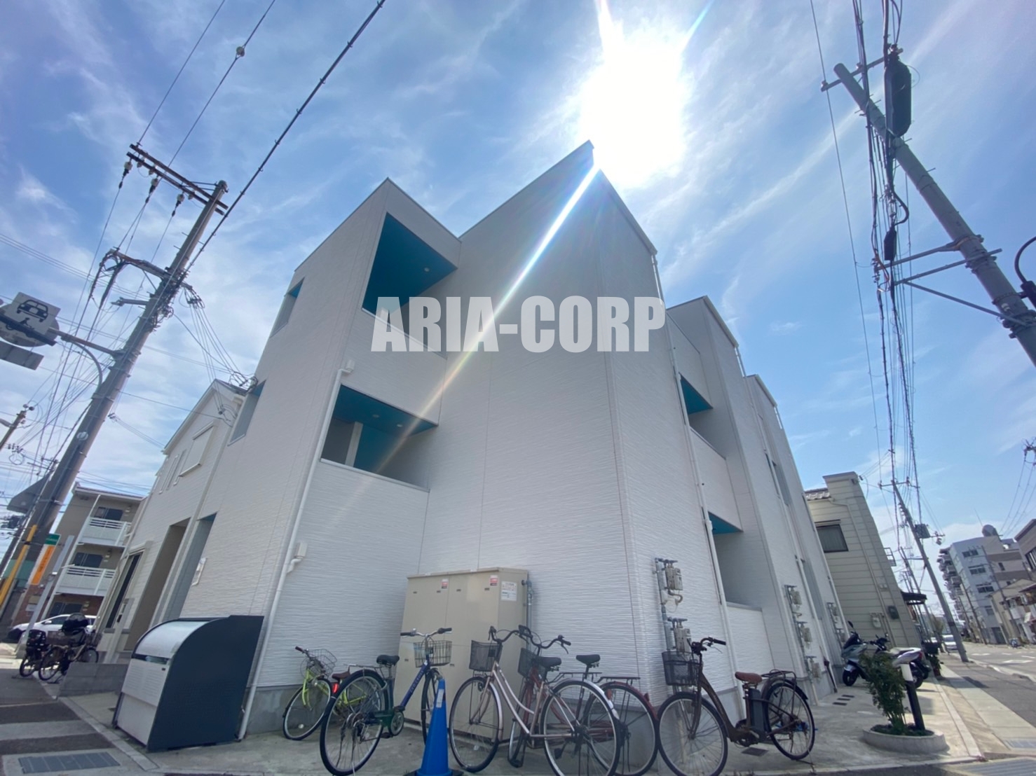 建物外観　2018年完成、大手ハウスメーカー施工デザイナーズアパート！
