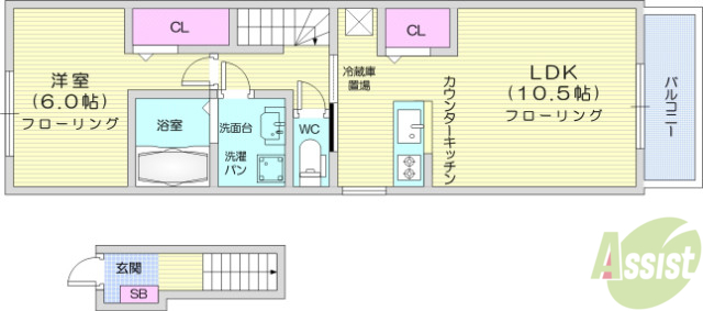 アルカンシェルの間取り写真