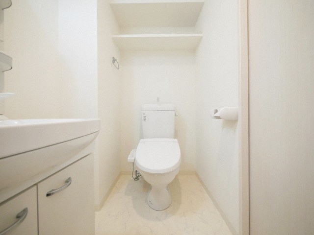 トイレ　落ち着いた色調のトイレです