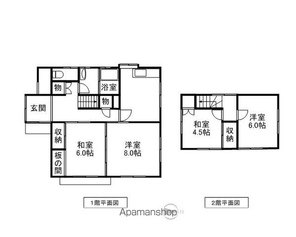 石川切添町貸家3号棟の間取り写真