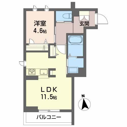 東北新幹線 仙台駅 徒歩15分 4階建 築9年の間取り写真