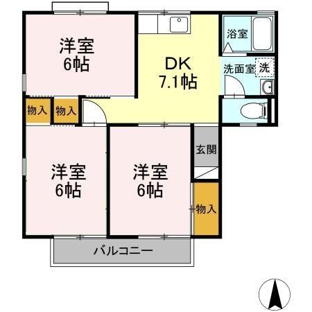 岩崎ハイツ Bの間取り写真