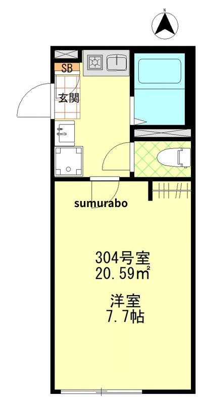 京成本線 千住大橋駅 徒歩8分 3階建 築1年の間取り写真