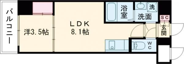 LIVIAZ KOBE LaMerの間取り写真