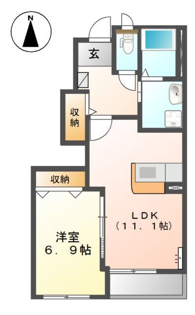 ソレイユ Aの間取り写真