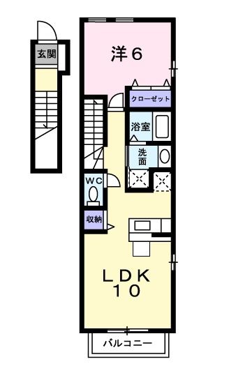 東武伊勢崎線 細谷駅 徒歩27分 2階建 築22年の間取り写真