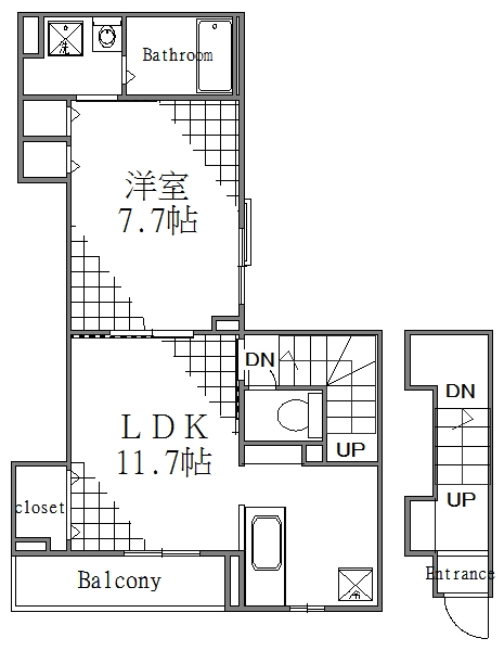 都営新宿線 西大島駅 徒歩11分 3階建 築8年の間取り写真