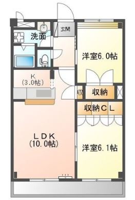 ＪＲ徳島線 徳島駅 徒歩25分 5階建 築23年の間取り写真
