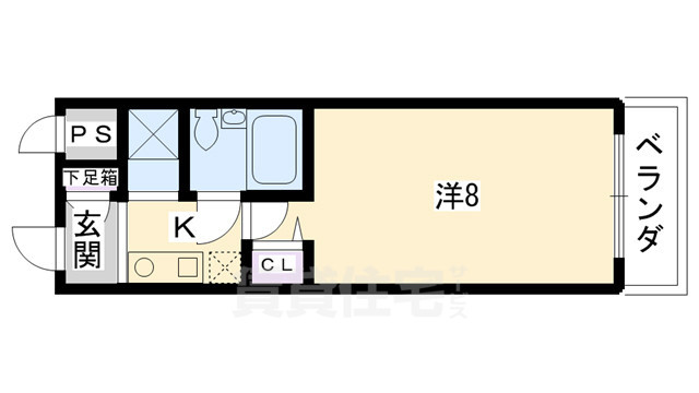 パラドール西院PART-1の間取り写真
