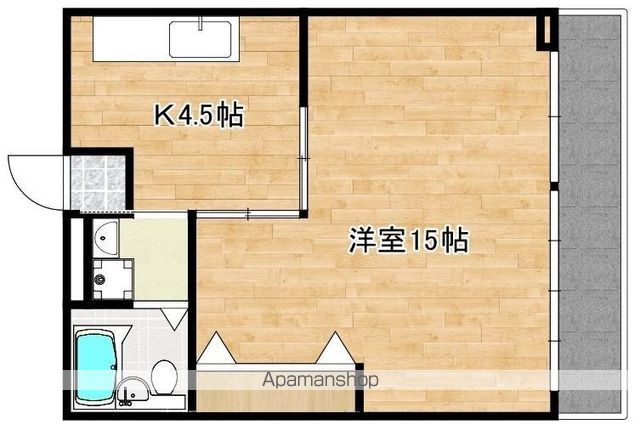 鹿児島市電唐湊線 桜島桟橋通駅 徒歩3分 6階建 築43年の間取り写真
