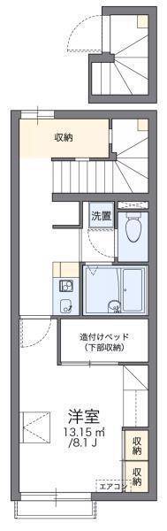 松山市古川南のアパートの間取り