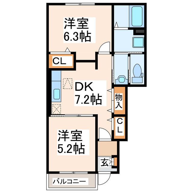 サンリットＳ・Ｎ　Ｂの間取り