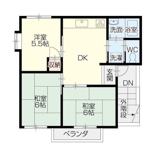 クラタハイツ　201号室の間取り