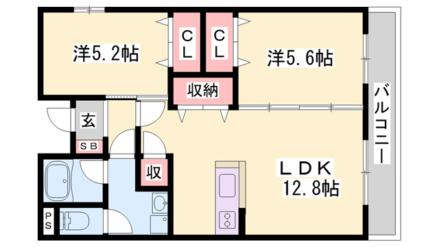 マンション外堀川の間取り