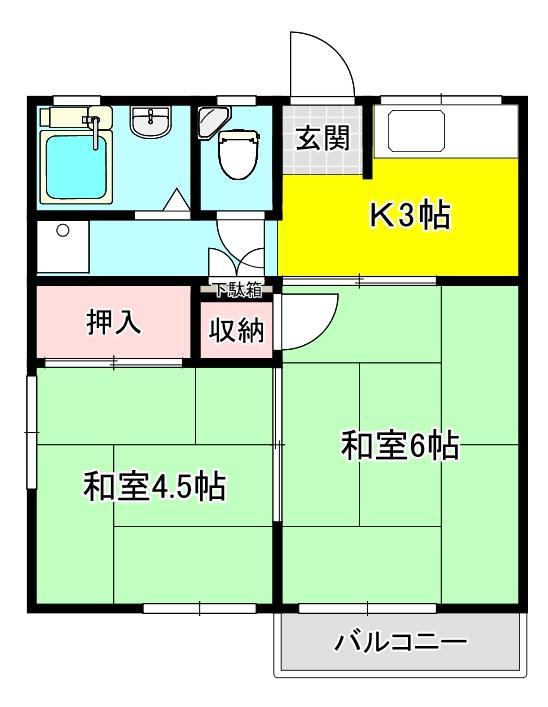 コーポラスＴＯＤＡ　北棟の間取り