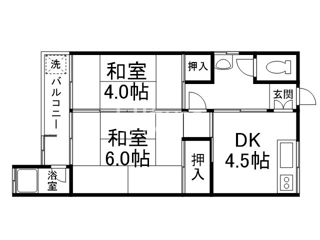 第一北原ハイツの間取り