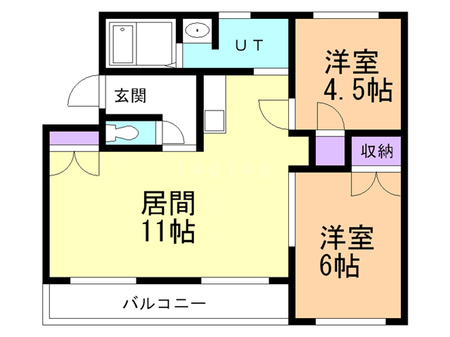 マンション鹿内の間取り