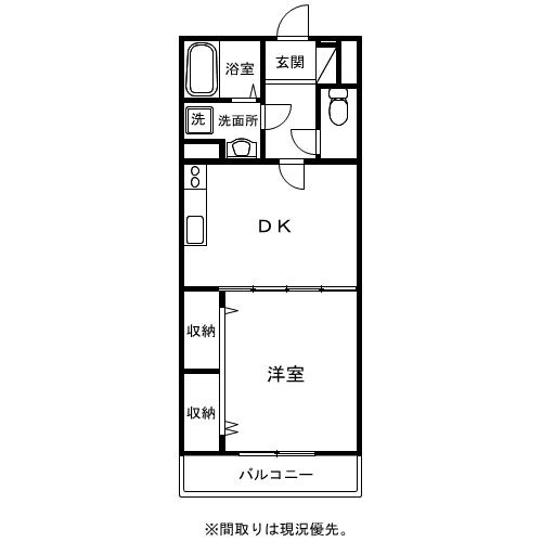 レジデンス学園B棟の間取り