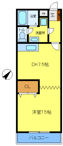 クレール佐久間の間取り