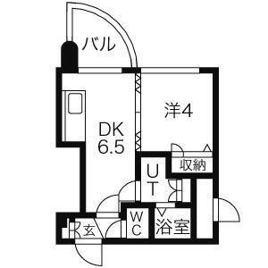 北海道札幌市中央区南六条西２６（マンション）の賃貸物件の間取り