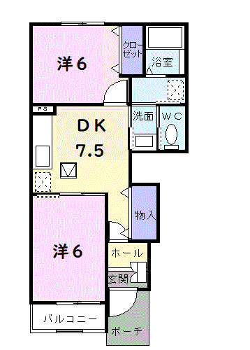 ハイツゆうの間取り