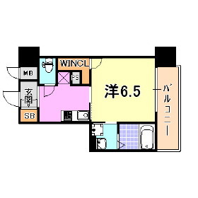 神戸市中央区花隈町のマンションの間取り
