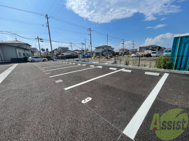 【岩沼市押分のアパートの駐車場】