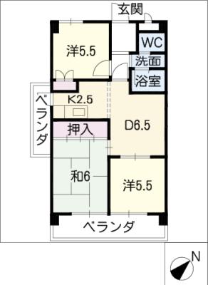 フェステ菊屋第６の間取り