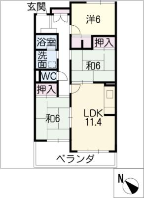 第３ニッチェル大橋の間取り