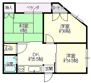 大阪市港区港晴のマンションの間取り