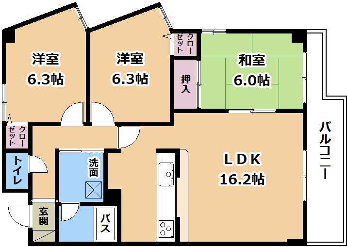 忠兵衛ビル晴嵐の間取り