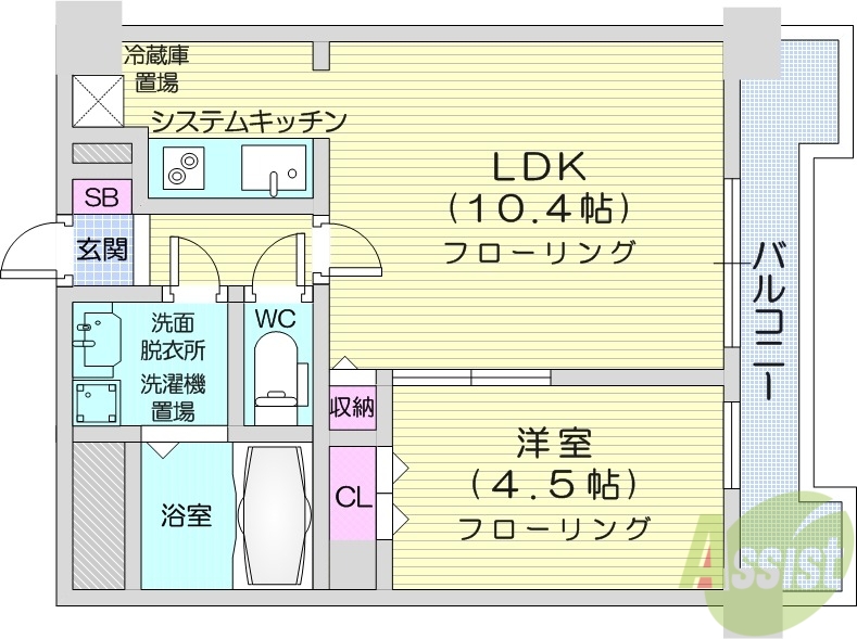 UURコート札幌北三条の間取り