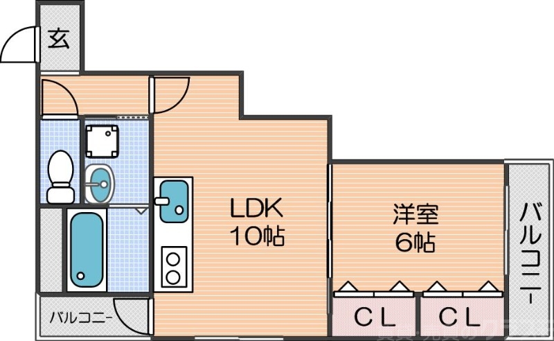 フジパレス清水丘III番館の間取り