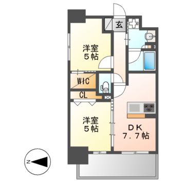 【プレサンス　ロジェ　金山ミッドゲートの間取り】