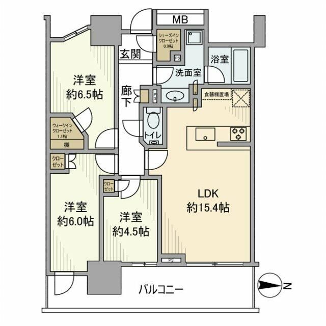 千葉市美浜区若葉のマンションの間取り