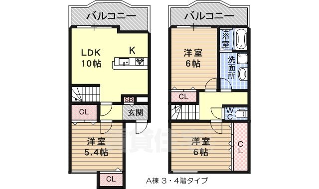 アルティエーレ・セラA棟の間取り