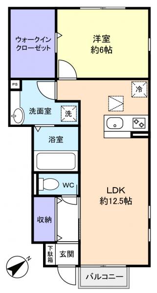 テラス丘の上Ｂの間取り