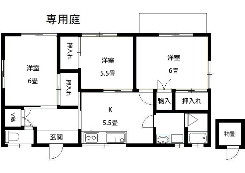 長尾アパートの間取り