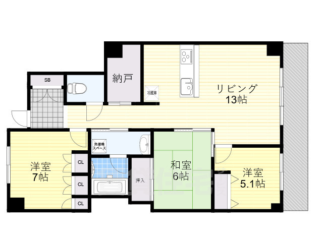 宝マンショングランスクエア名駅の間取り