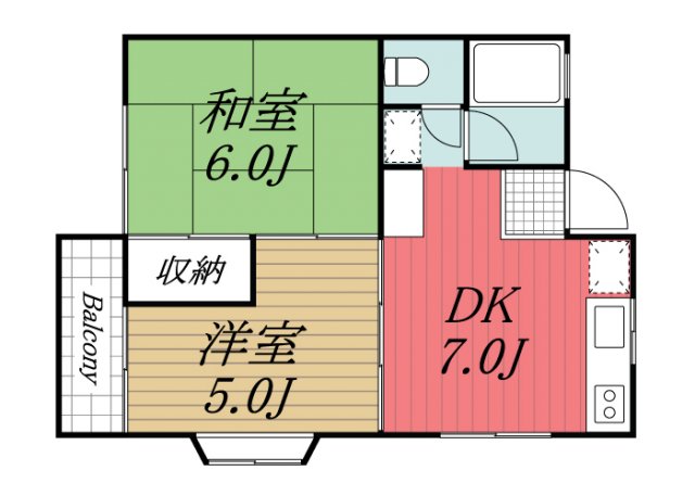 印旛郡酒々井町本佐倉のアパートの間取り