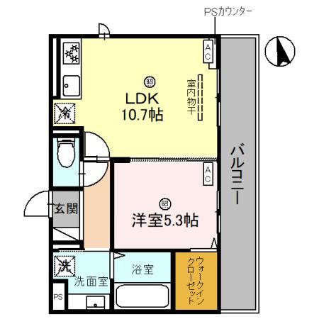 D-ROOM深草小久保町Aの間取り