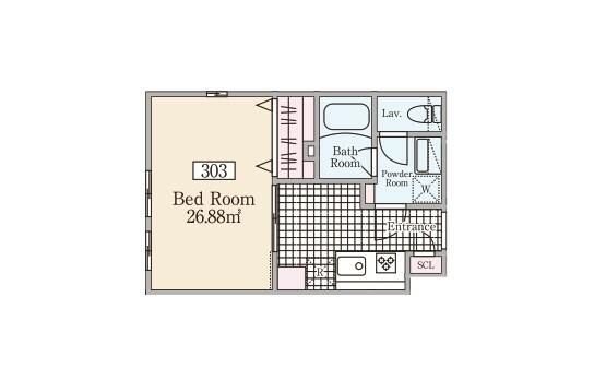 新宿区市谷左内町のマンションの間取り