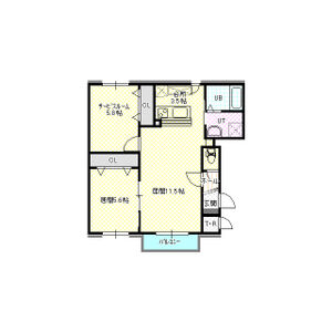 札幌市北区北二十五条西のマンションの間取り