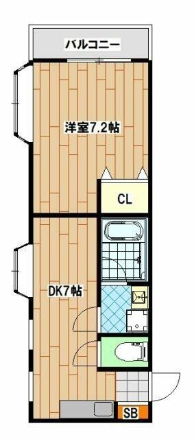 川崎市川崎区京町のマンションの間取り