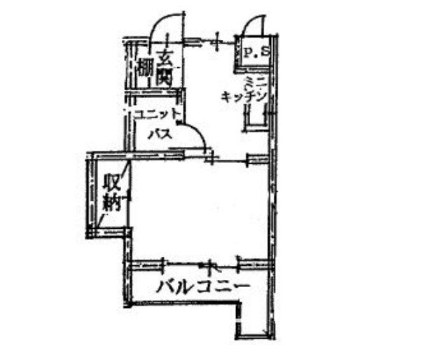 福岡市中央区那の川のマンションの間取り