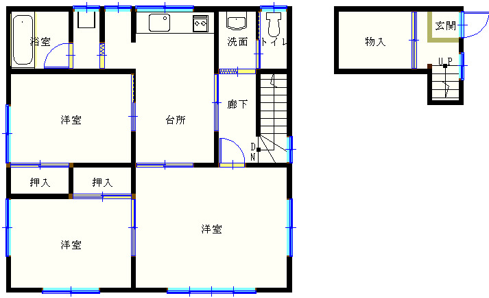 コーポパレスAの間取り