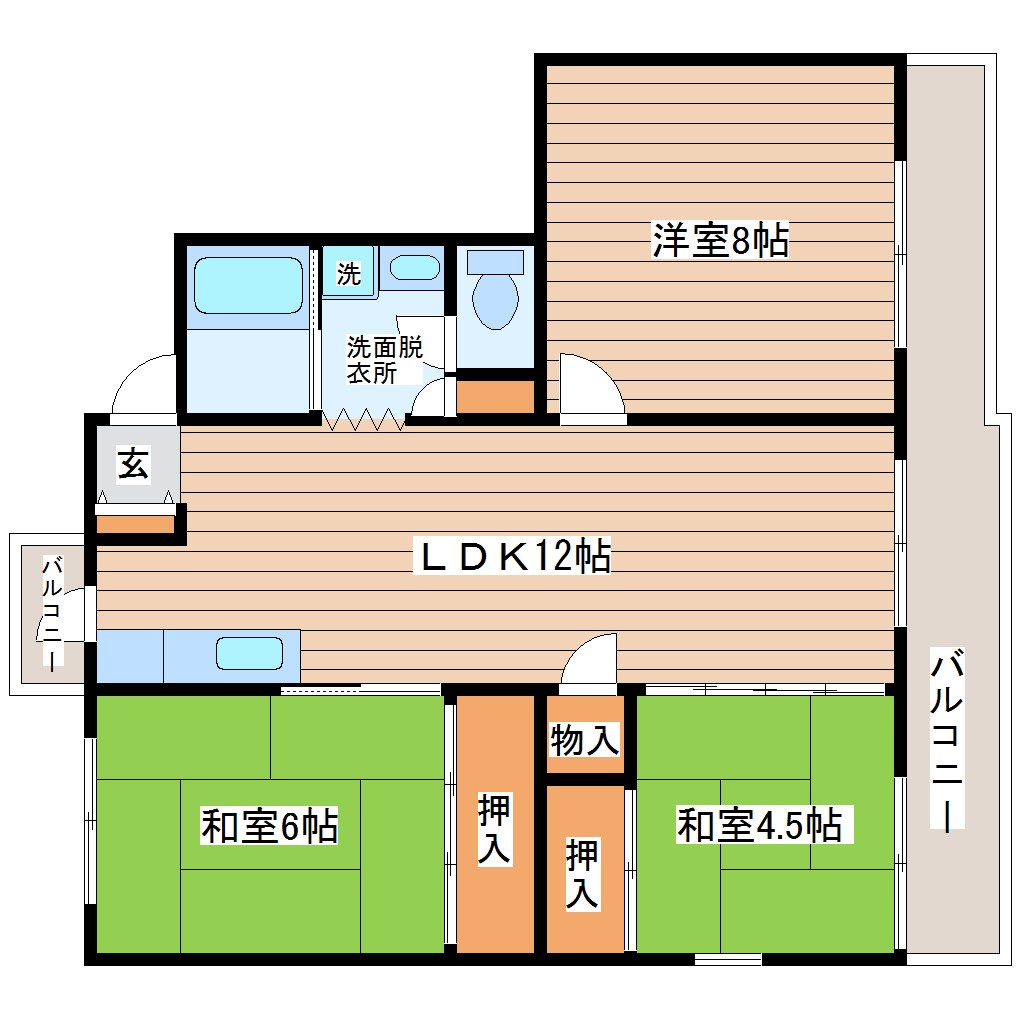 ハイネス長町の間取り