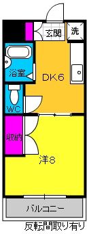 掛川市富部のマンションの間取り