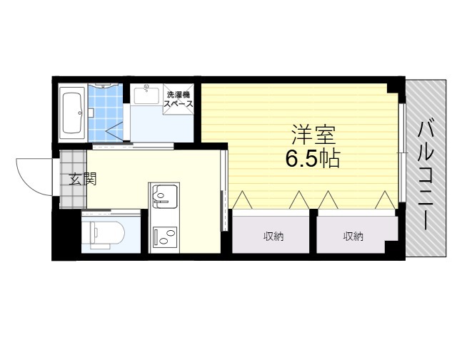 枚方市中宮山戸町のアパートの間取り